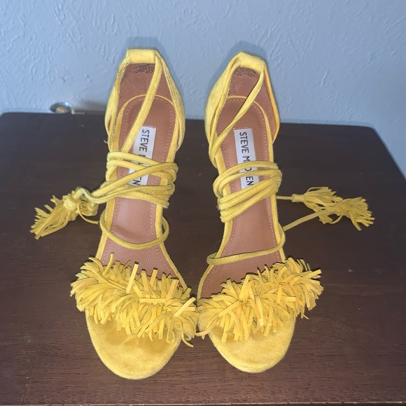 Steve Madden Shoes Yellow Fringe Steve Madden Heels Poshmark